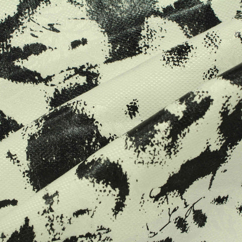 Black Abstract Jacquard, Poly-Cotton, 184 gsm