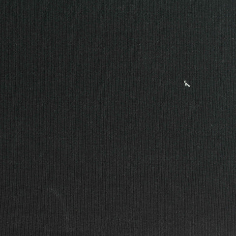 Cotton Stretch Rib Knit Fabric, 190 gsm, 100 cm — Black