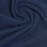 Brushed Cotton Polyester Stretch French Terry Fabric, 260 gsm, 170 cm — Navy — photo 2