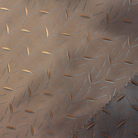 Tan Diagonal-Line Jacquard, Poly-Viscose