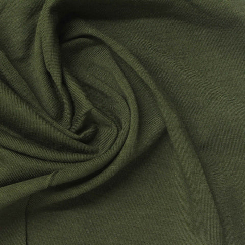 Cotton Viscose Stretch Jersey Knit Fabric, 195 gsm, 160 cm — Green
