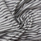 Heathered Grey Horizontal-Stripe Rib Knit, Acrylic-Poly — photo 2