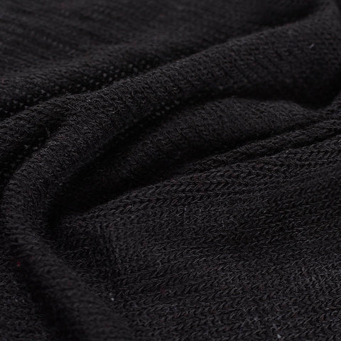 Black Marl Interlock Knit, Poly-Cotton, 286 gsm