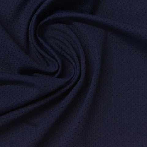 Jacquard Nylon Stretch Mesh Fabric, 170 gsm, 160 cm — Navy