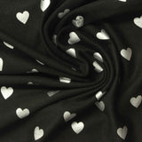Silver Hearts Jersey Knit, Polyester — photo 2