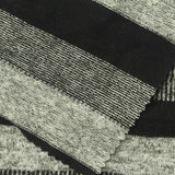 Black Horizontal-Stripe Chunky Knit, Viscose-Poly — photo 2