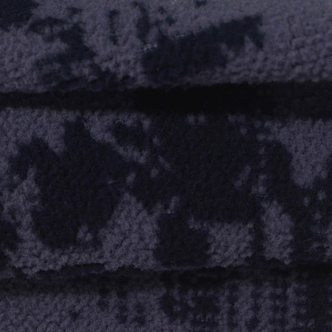 Dark Navy Abstract Knit, Polyester