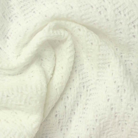 Off-White Geometric Chenille, Polyester