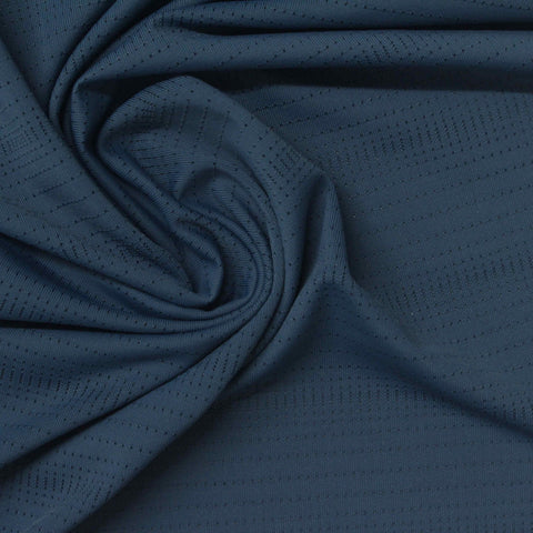 Jacquard Nylon Stretch Knit Fabric, 170 gsm, 165 cm — Navy