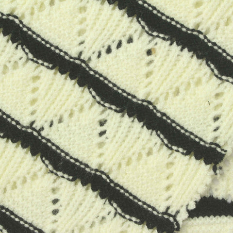 Cream Eyelet Pointelle Knit, Viscose-Poly