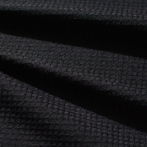 Black Tone-on-Tone Diamond Jacquard, 225 gsm