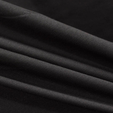 Viscose Nylon Stretch Ponte Knit Fabric, 329 gsm, 152 cm — Black