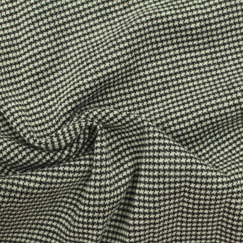 Black Houndstooth Jacquard, Polyester, 261 gsm