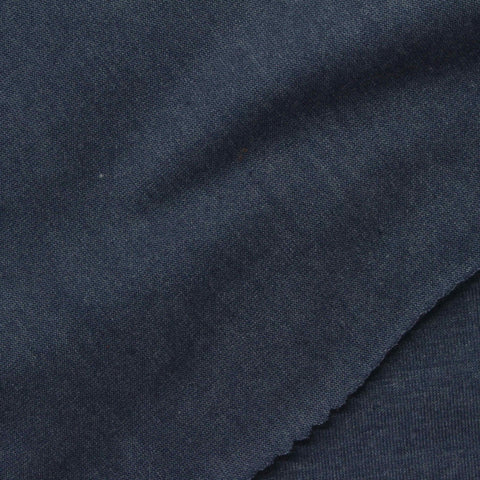 Dark Blue Marl Jersey Knit, Cotton-Poly, 163 gsm, 169 cm