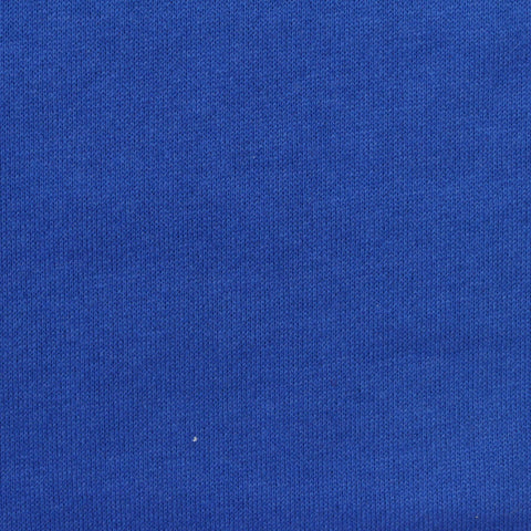 Brushed Polyester Cotton French Terry Fabric, 250 gsm, 172 cm — Blue