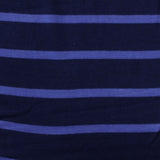 Dark Blue Stripes Rib Knit, Viscose — photo 2