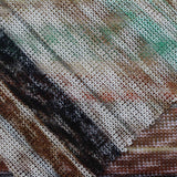 Multicolor Horizontal-Stripe Jersey Knit, Polyester — photo 2