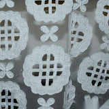 White Bold-Floral Satin, Polyester — photo 2
