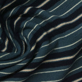 Blue Horizontal-Stripe Knit, Poly-Viscose — photo 2