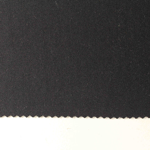 Polyester Viscose Stretch Scuba Knit Fabric, 485 gsm, 163 cm — Black