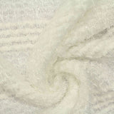 White Horizontal-Stripe Rib Knit, Polyester — photo 2