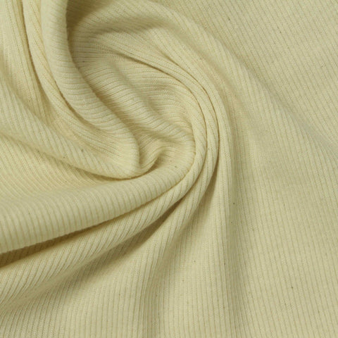 Cotton Stretch Rib Knit Fabric, 150 gsm, 140 cm — Khaki