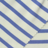 Blue Horizontal-Stripe Rib Knit, Cotton — photo 2