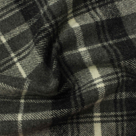 Plaid Polyester Woven Fabric, 373 gsm, 158 cm — Purple
