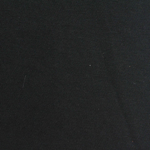 Cotton Polyester French Terry Fabric, 300 gsm — Black