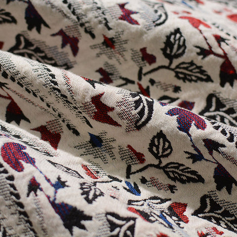 Black Leaves Jacquard, Polyester, 355 gsm