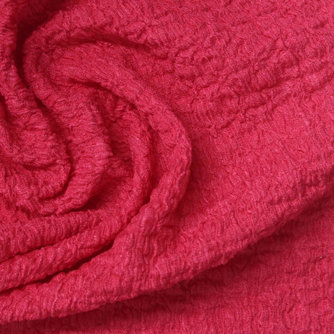 Polyester Stretch Crepe Fabric, 175 gsm, 155 cm — Pink