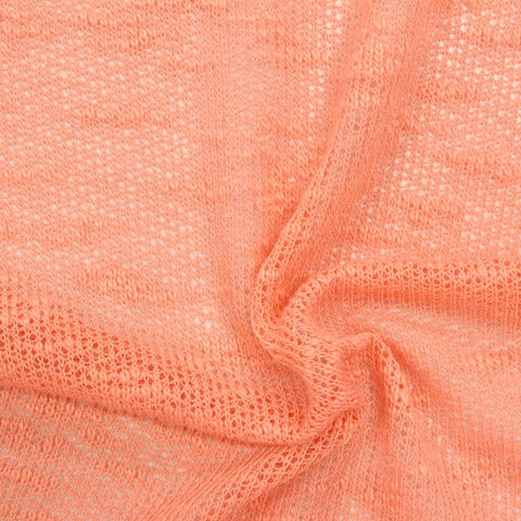 Polyester Stretch Chunky Knit Fabric, 169 gsm, 157 cm — Orange