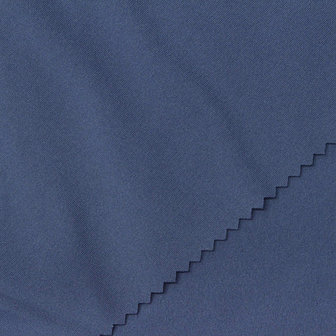 Brushed Polyester Stretch Sateen Fabric, 230 gsm, 150 cm — Navy