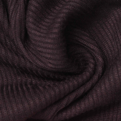 Dark Plum Rib Knit, Polyester