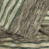 Grey Horizontal-Stripe Chunky Knit, Viscose-Poly — photo 2