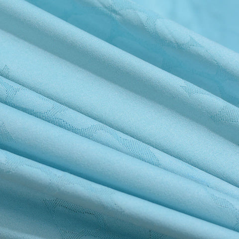 Light Blue Irregular-Grid Jacquard, Polyester