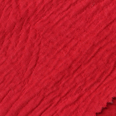 Jacquard Cotton Polyester Knit Fabric, 375 gsm, 170 cm — Red
