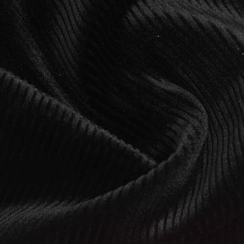 Polyester Stretch Knit Fabric, 450 gsm — Black