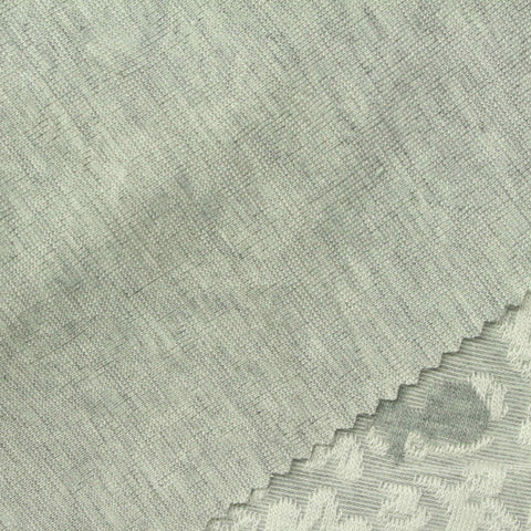 Grey Floral Pointelle Knit, Viscose-Poly