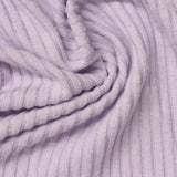 Brushed Polyester Stretch Rib Knit Fabric, 230 gsm, 165 cm — Purple — photo 2