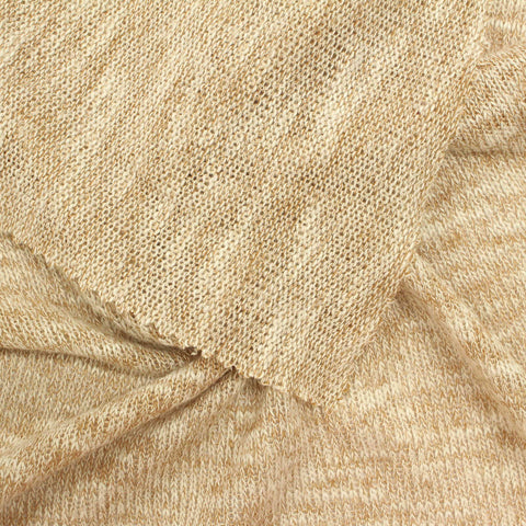 Cream Marl Chunky Knit, Viscose-Poly, 173 gsm