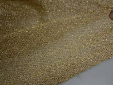 Gold Sparkle Jersey Knit, Viscose-Metallic