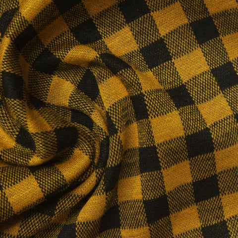 Black Check Jacquard, Polyester, 280 gsm, 160 cm, ref EF-268584
