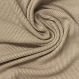 Viscose Polyester Stretch Rib Knit Fabric, 210 gsm, 120 cm — Khaki — photo 2