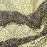 Cream Marl Pointelle Knit, Polyester — photo 2