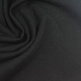 Brushed Polyester Viscose Stretch French Terry Fabric, 247 gsm — Black — photo 2