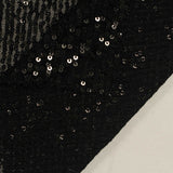 Black Sequin Mesh, Polyester — photo 2