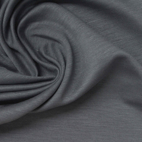 Tencel Lyocell Polyester Stretch Interlock Knit Fabric, 220 gsm, 160 cm — Grey