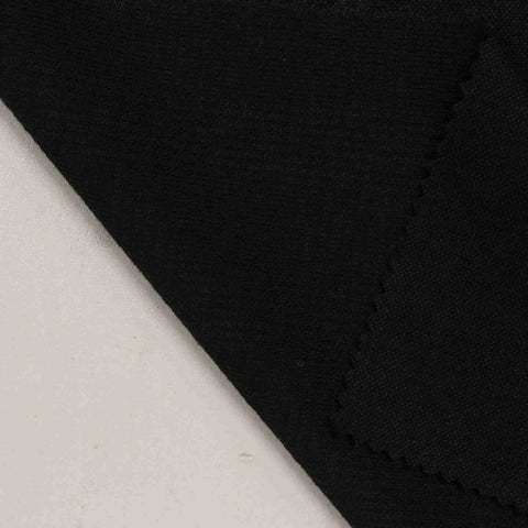 Plaid Polyester Stretch Knit Fabric, 263 gsm, 155 cm — Black