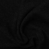 Polyester Viscose Stretch Rib Knit Fabric, 260 gsm, 120 cm — Black — photo 2